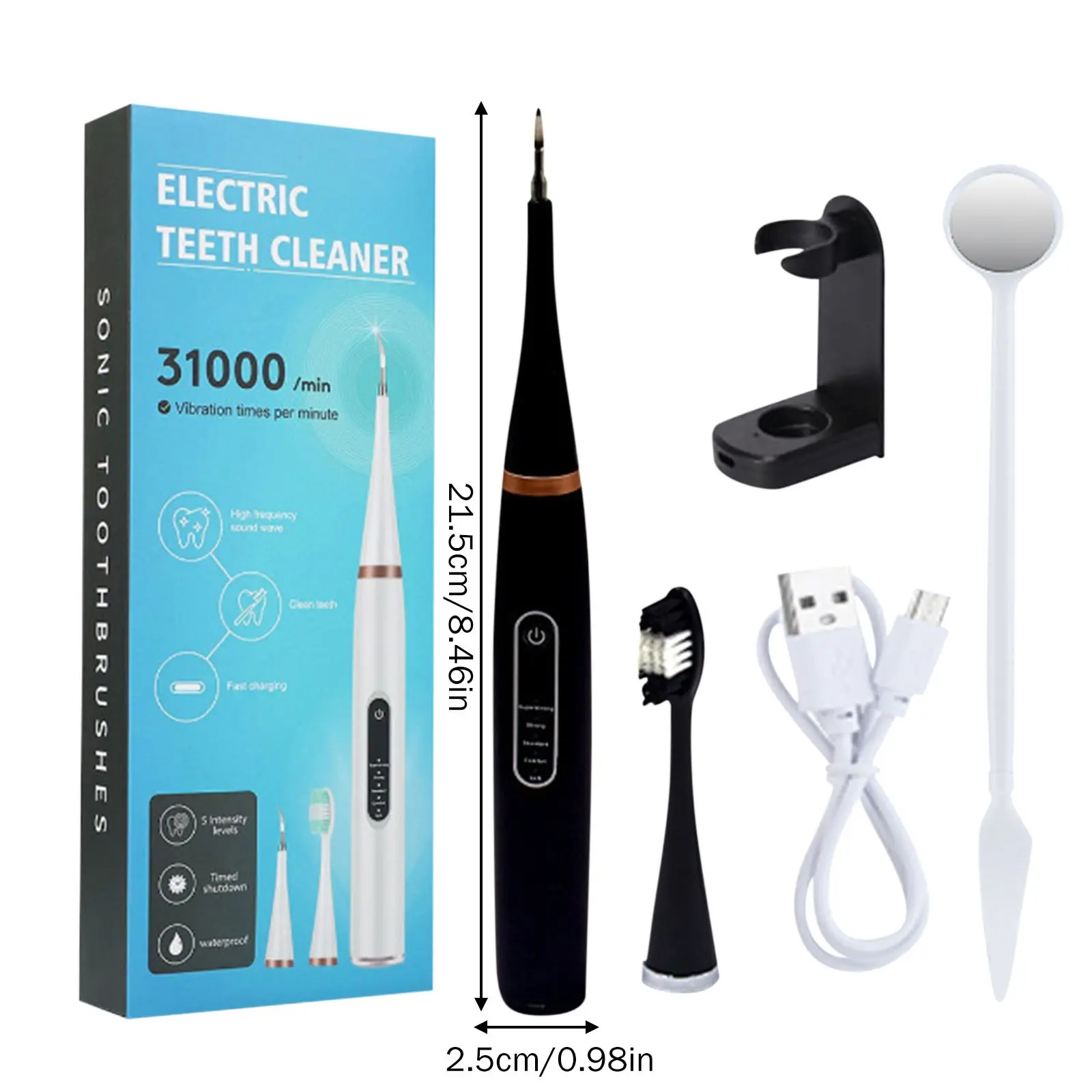 Ultrasonic Portable Electric Dog Toothbrush Professional Plaque Calculus Removal Teeth Whitening for Pet Dental Care