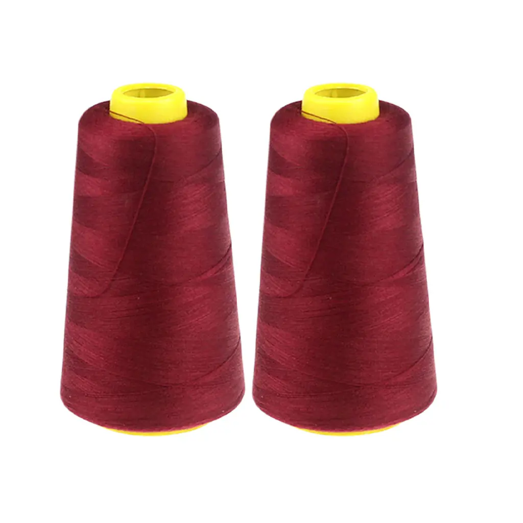 2PC Sewing Thread 2300 Yard Each Spool Solid Color White Black Stitching Thread for Machine and Household Sewing Accessories