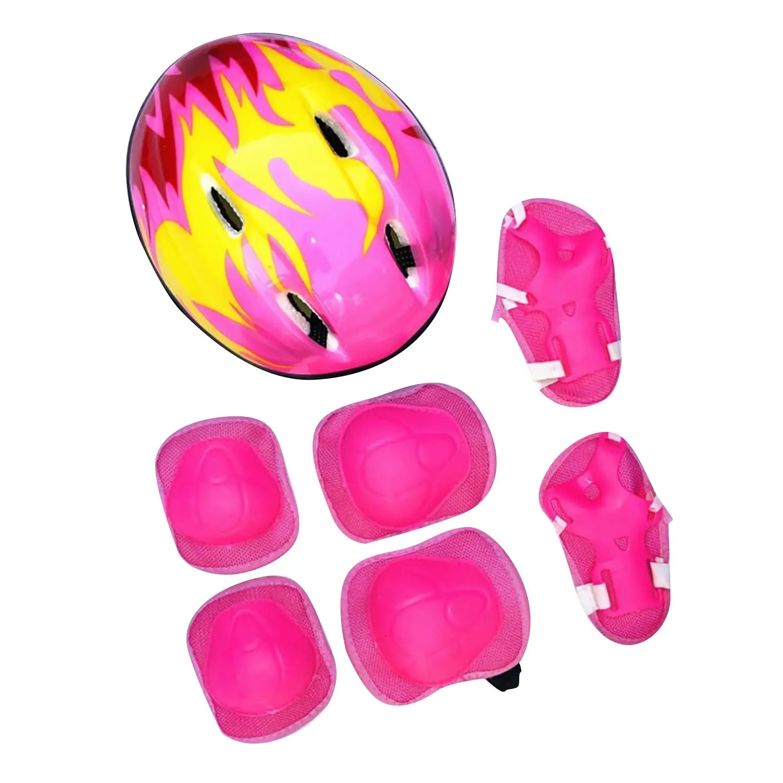 Children Protective Body Gear Safety Protection with Helmet Impact Resistant 7 in 1 Shock-absorbing Breathable for Outdoor Sport