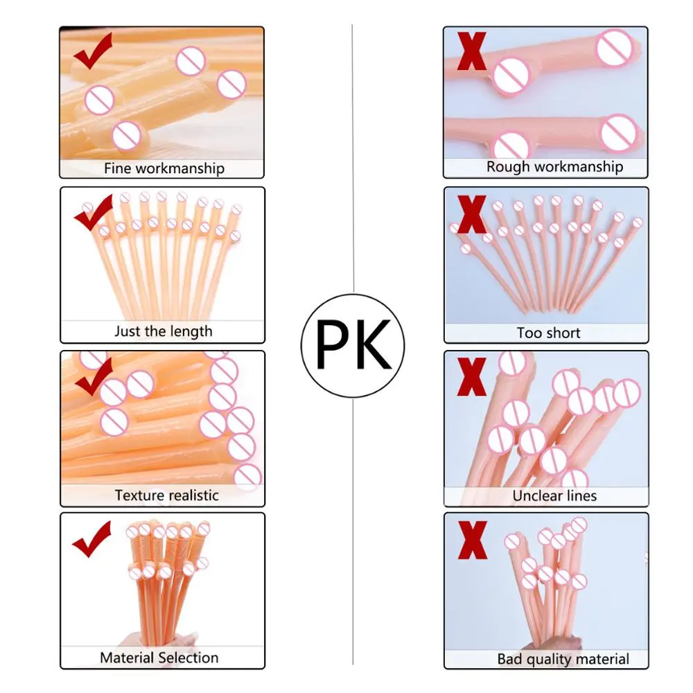 10Pcs Bachelorette Party Penis Straws Bridal Shower Hen Night Willy Penis Novelty Nude Straw for Bar Drinking Supplies
