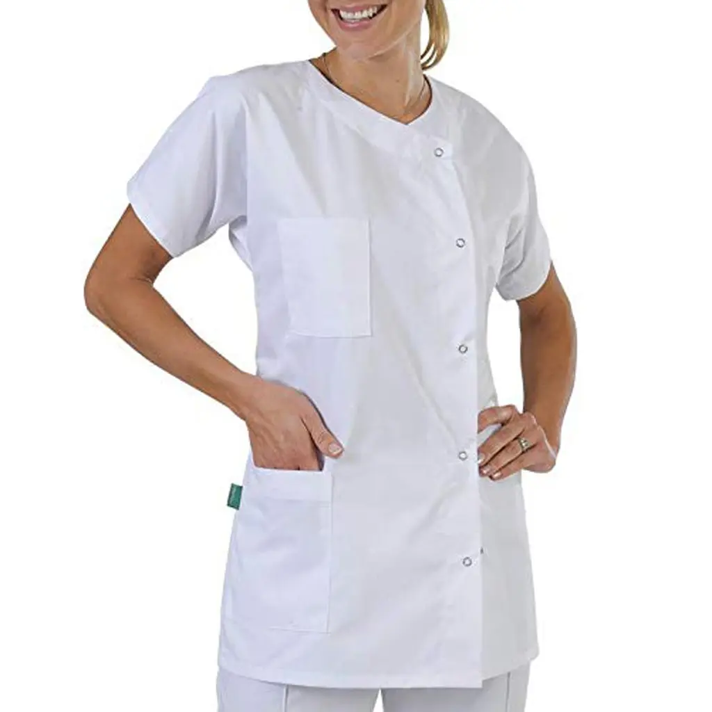 Women's Nurse Scrub Top White Medical Clothing Uniform Scrubs Set Uniformes Clinicos Workwear Beautician Nursing Suits