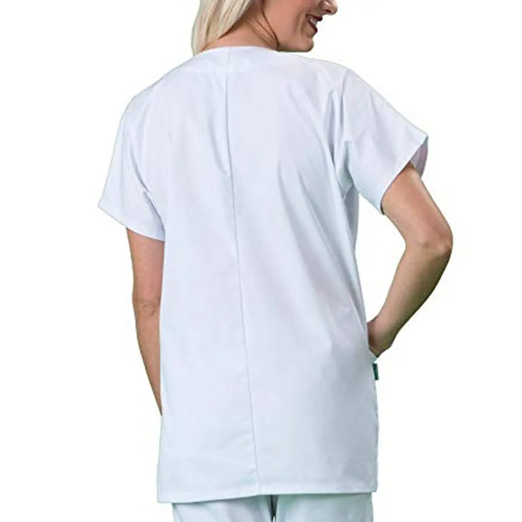 Women's Nurse Scrub Top White Medical Clothing Uniform Scrubs Set Uniformes Clinicos Workwear Beautician Nursing Suits