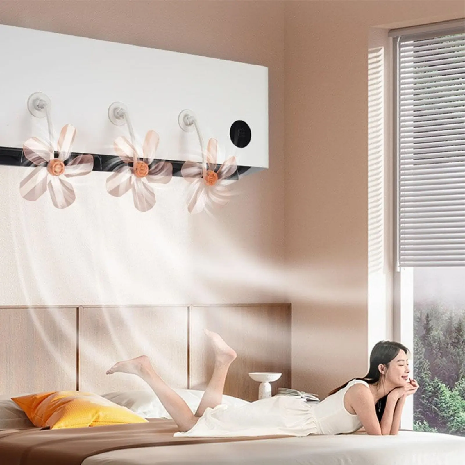 3Pcs Wall Mounted Conditioning Guide Fan Adjustable Plastic Air Conditioner Windshield Windmill Shaped Anti Direct Blowing