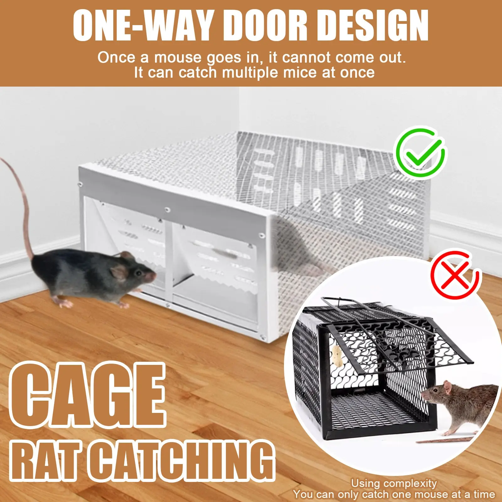 Mouse Traps Automatic Continuous Cycle Mice Trap Mouse Catcher Reusable Safe & Efficient Rat Traps Vole Mice Catcher Rat Catchi