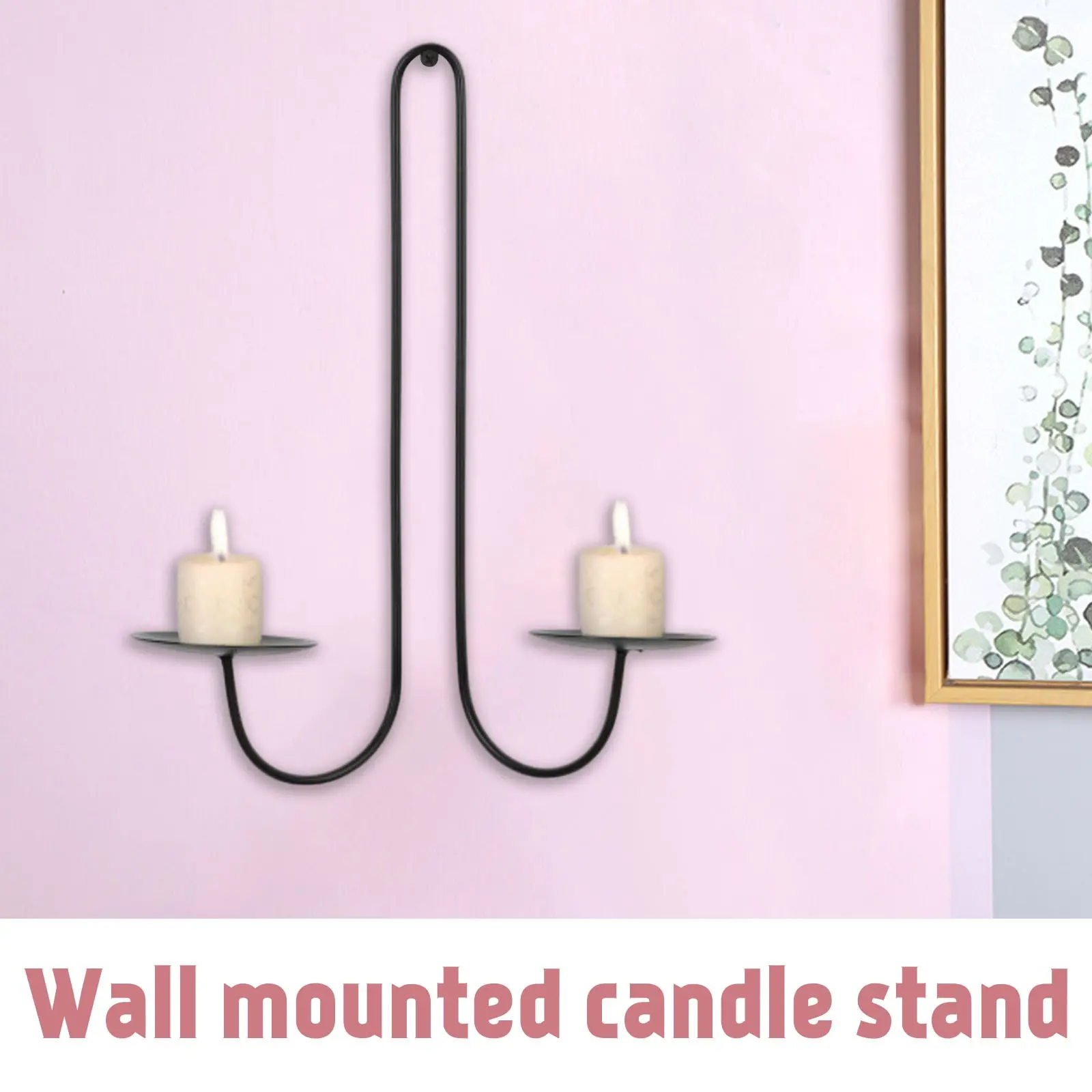 Iron Candle Holder Libra Style Wall Hanging Candle Sconce Decorative Candle Tray For Living Room Dining Room Home Decor