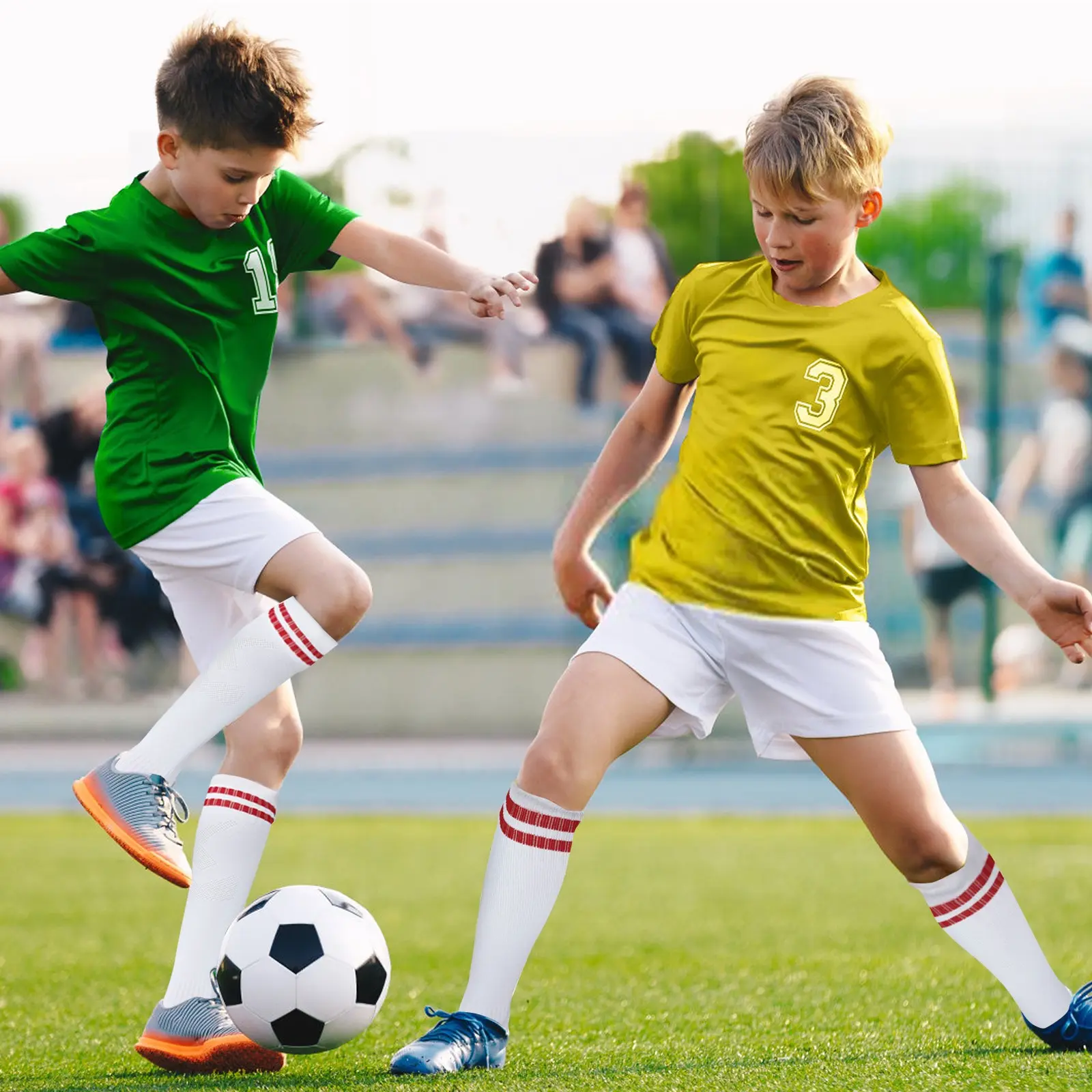Professional Football Socks for Kids Boys Sports Long Tube Rubber Anti-Slip Man Soccer Thickened Towel Bottom Sweat Absorbing