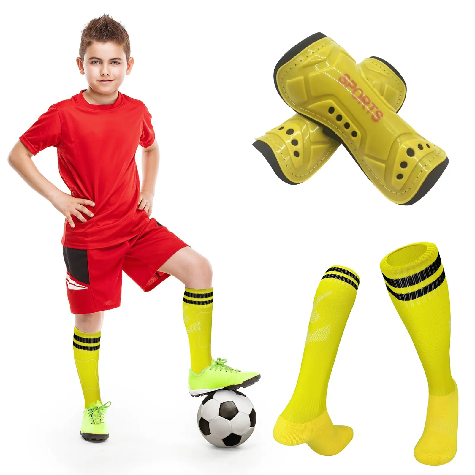 Professional Football Socks for Kids Boys Sports Long Tube Rubber Anti-Slip Man Soccer Thickened Towel Bottom Sweat Absorbing