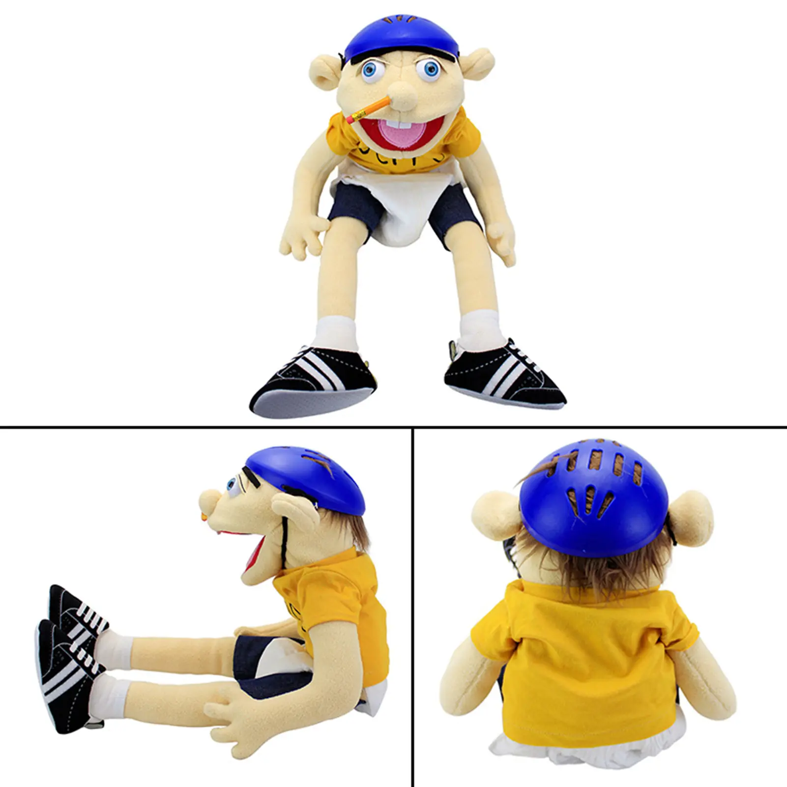 60cm Jeffy Hand Puppet Plush Children Soft Doll Talk Show Party Props Christmas Doll Plush Toys Puppet Kids Gift