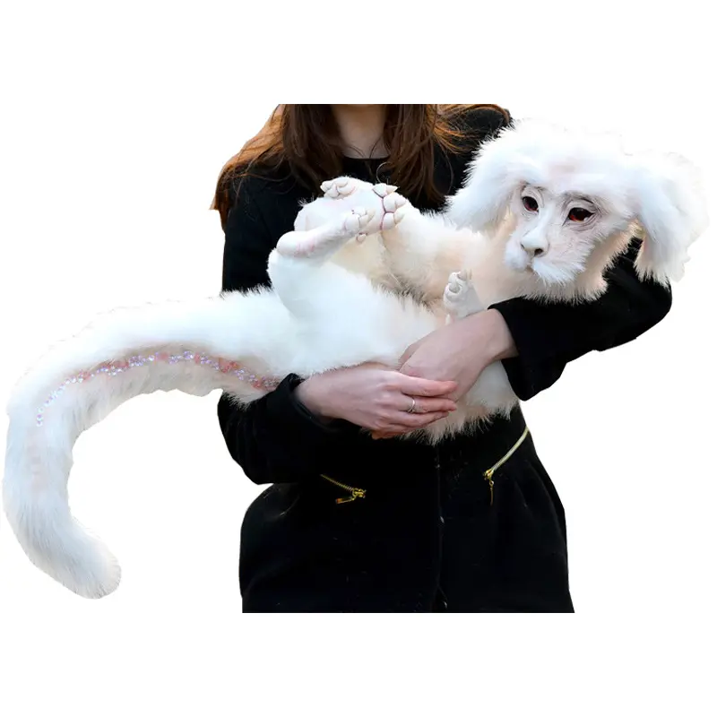 2023 New Falkor The Luckdragon Soft White Plush Doll Toy Ornaments Home Decoration Ornaments Pp Cotton Safety Material Gift