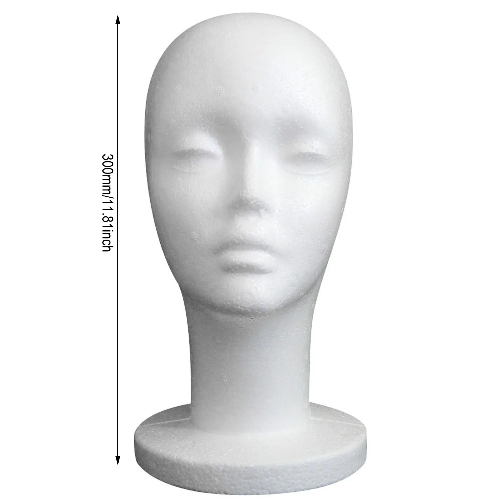 Female Styrofoam Mannequin Manikin Head Model Foam Wig Hair Glasses Display