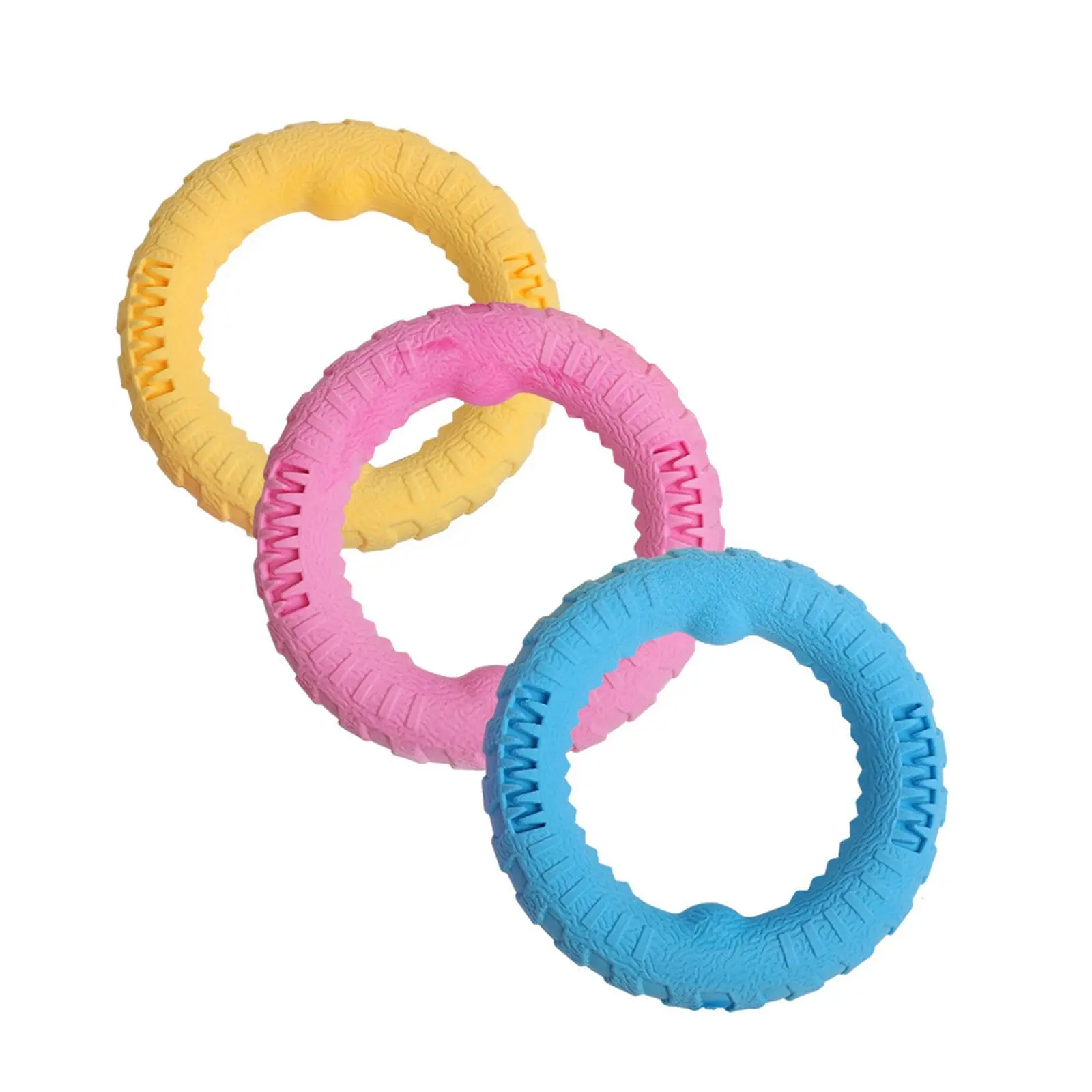 Floating Water Dog Toys Pet Flying Disk Training Ring Interactive Toy Puller Resistant Aggressive Chewing for Small Medium Dogs