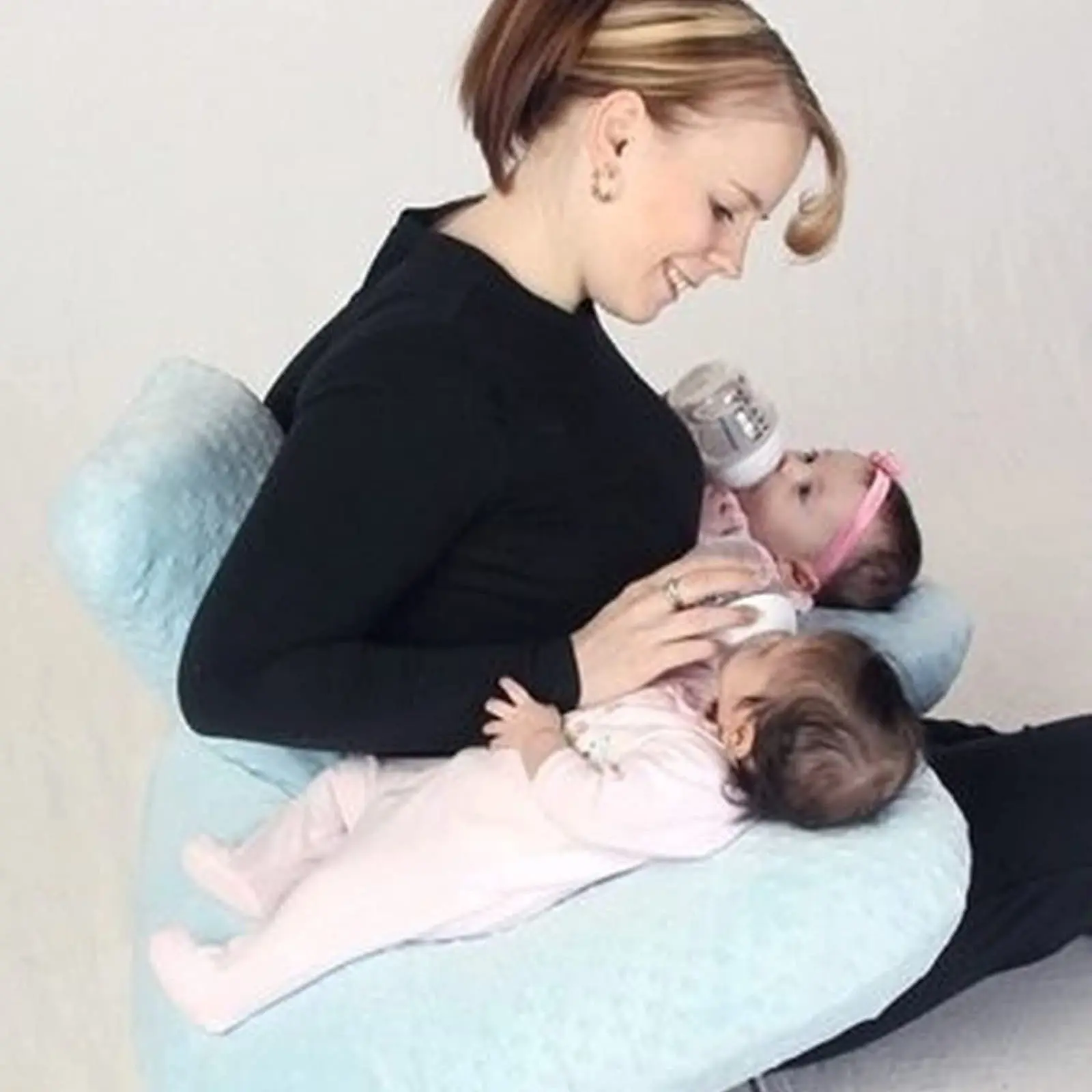 Pregnancy Pillow Twin Anti-spitting Feeding Waist Cushion Baby Pillow Multifunctional Nursing Pillow for Breastfeeding Mom