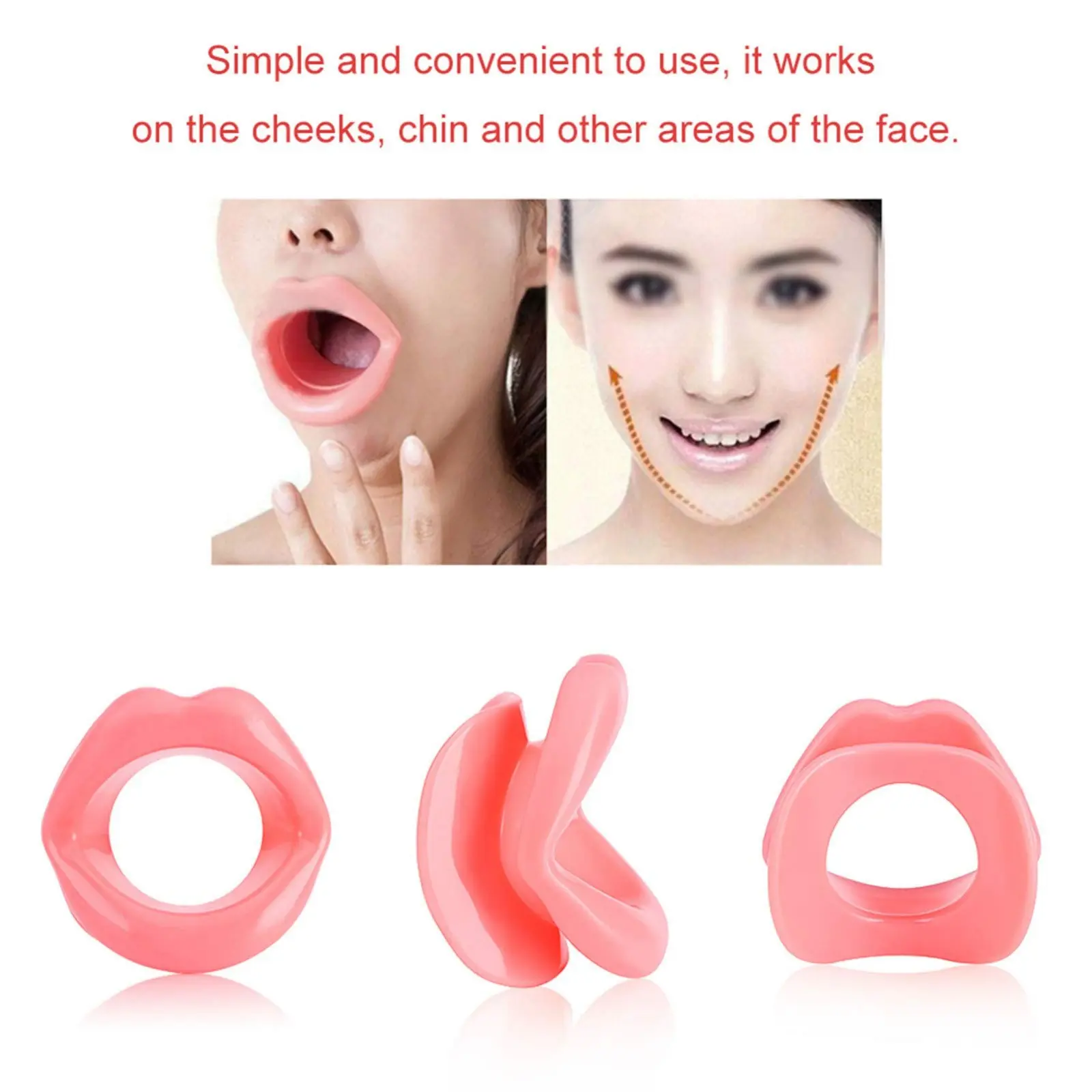 1 PC Silicone Face Slimmer Mouth Muscle Tightener ​Lips Massage Anti Wrinkle Exerciser Face Lift Lip Exercise Trainer Anti Aging