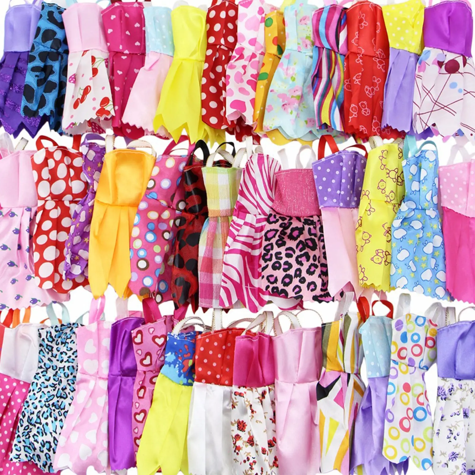 10Sets Doll Dress Outfit Dress Fashion Coat Hats Sweater Pant Clothing For Doll Clothes Doll Accessories Girl's Toy Gifts