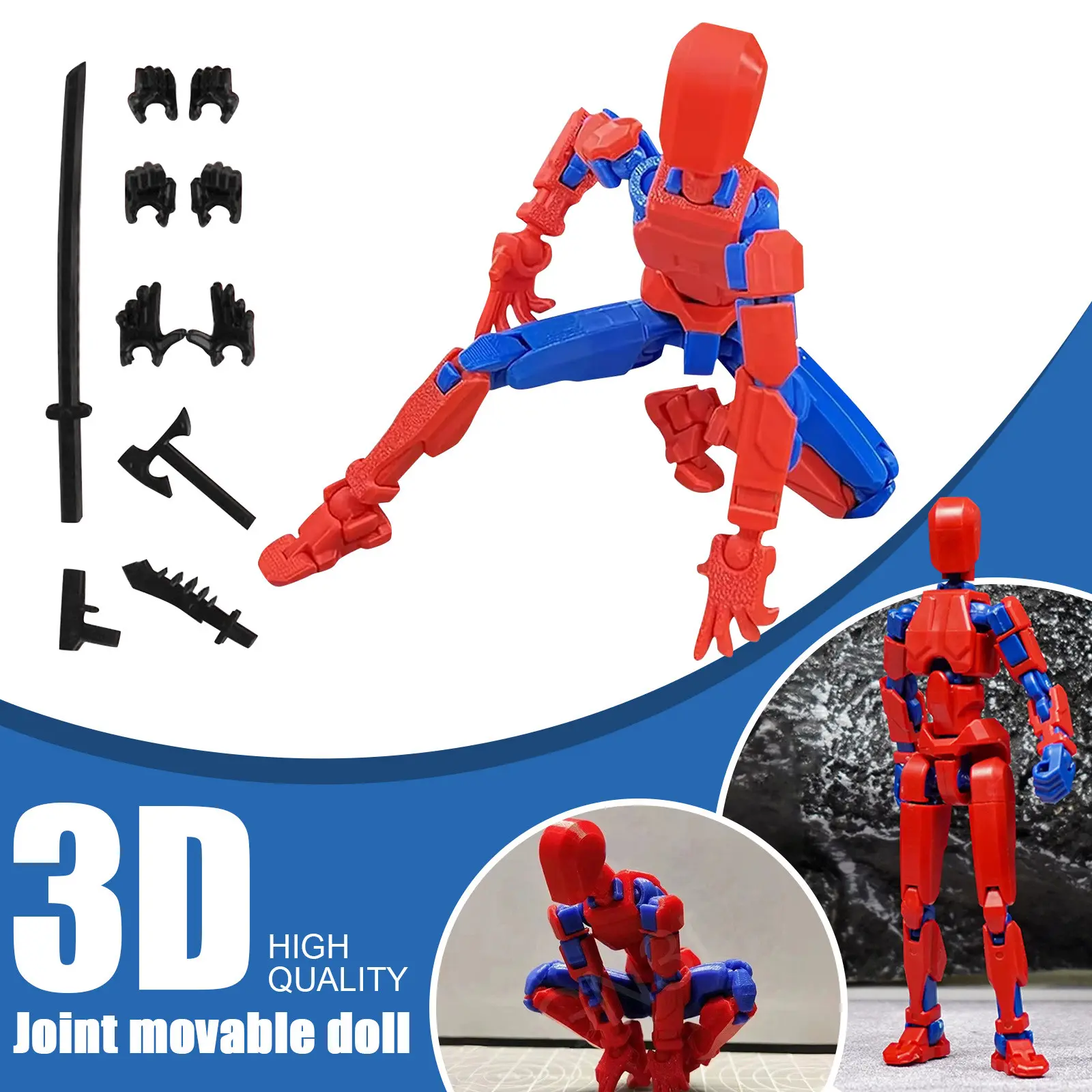 3rd Generation Lucky 13 Figure Toys Dummy 3D Printed Movable Shapeshift Robot Action Figuras DIY Mannequin Decompression Gifts