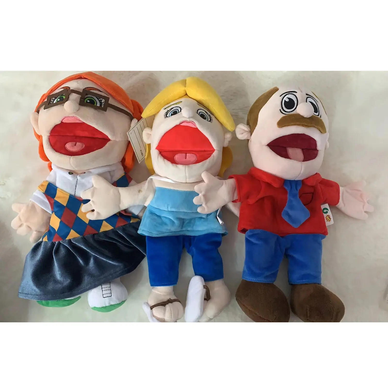Kids Plush Finger & Hand Puppet Popular Activity Boy Girl Role Play Bedtime Story Props Family Role Playing Toys Cute Doll