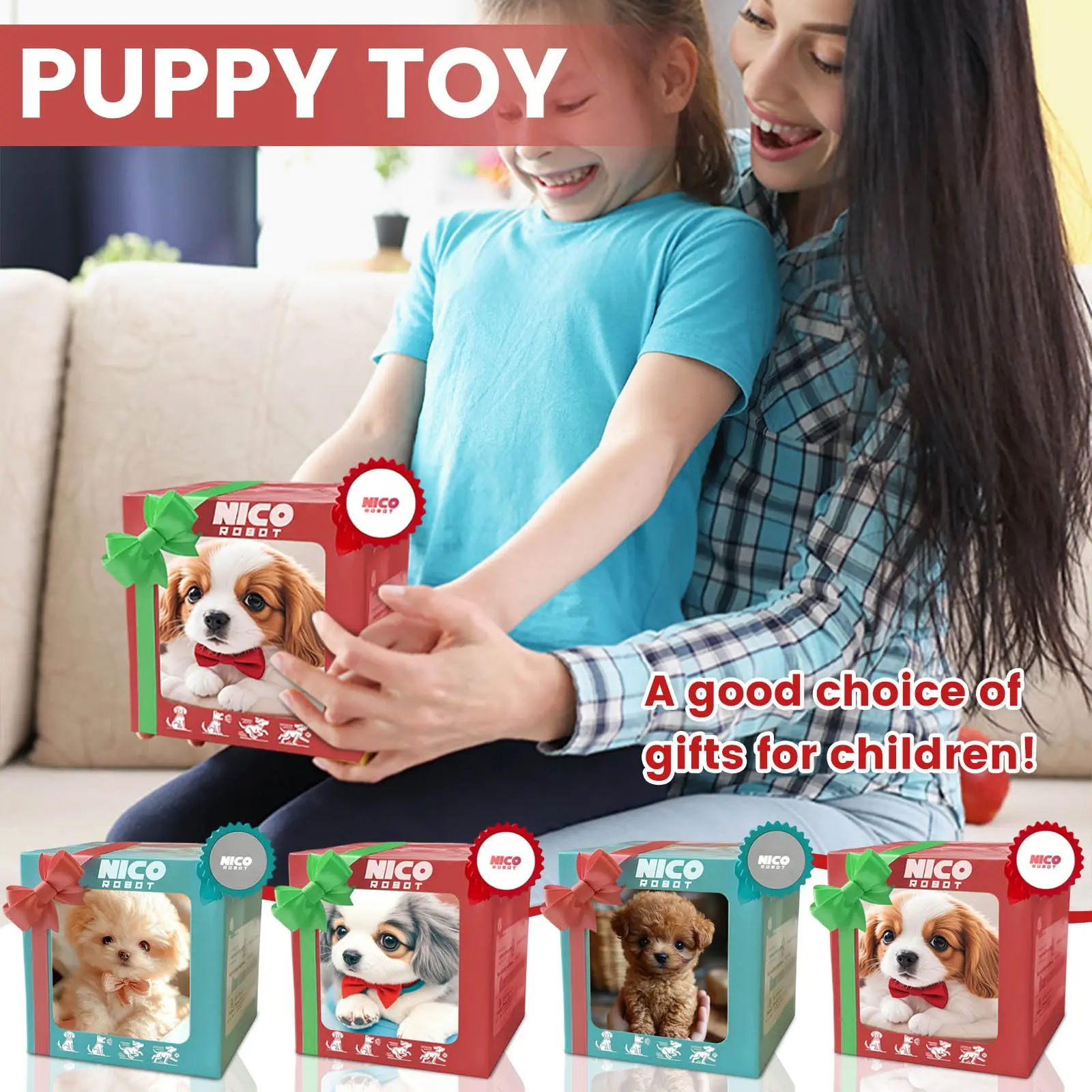 Electronic Walking and Barking Plush Dog Toy Interactive Puppy Dog with Remote Control for Kids Toddler Gifts toys
