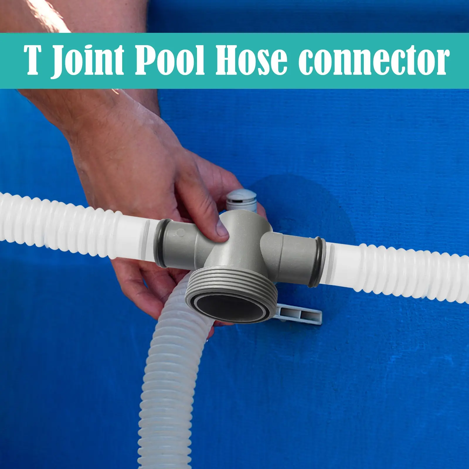 T Joint Filter Pump Garden Irrigation Water Hose Pipe Connectors Swimming Pool Pumps Straight Extension Joint Replacement