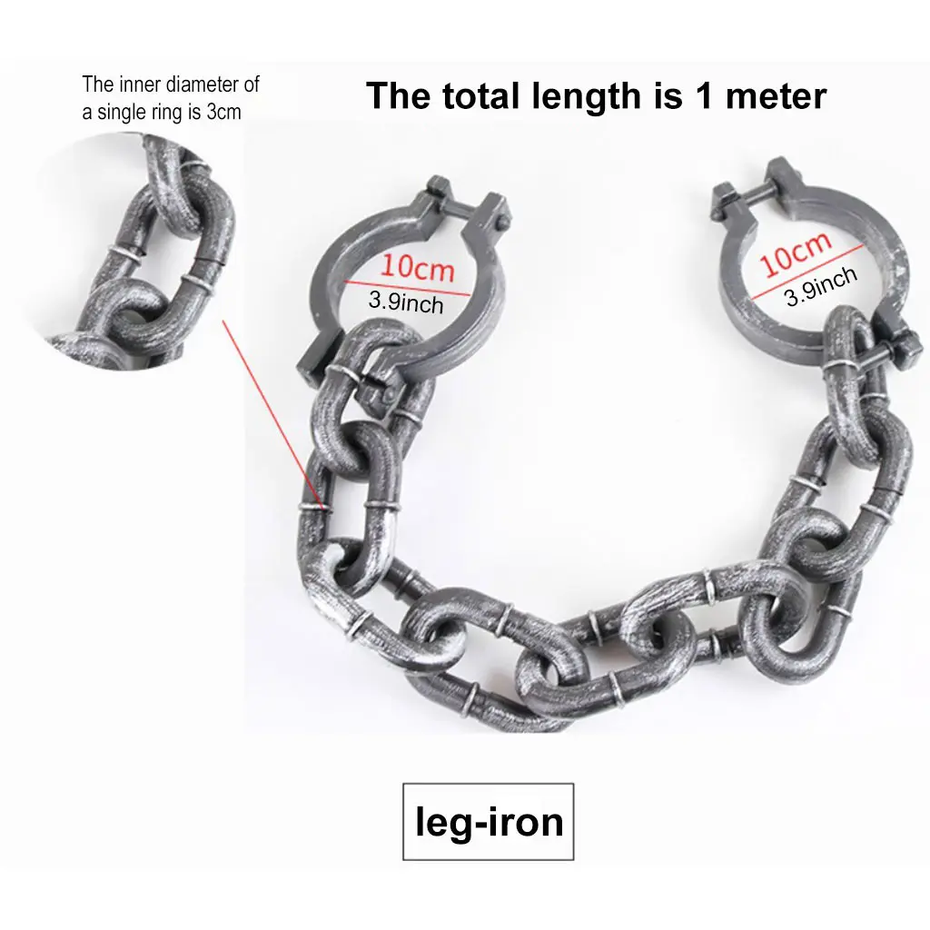Halloween Performance Props Prisoner Wrist Shackles Prison Handcuffs Chain Links for Halloween Cosplay Costume Party Supplies