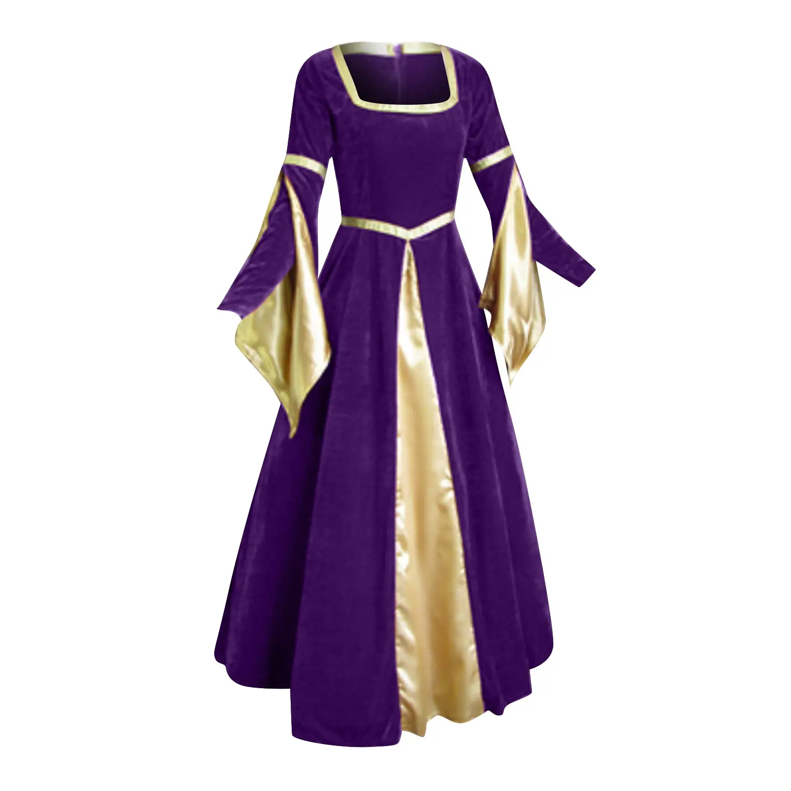 Halloween Cosplay Medieval Renaissance Costumes Princess Flare Sleeve Woman Dress Skinny Retro Palace Gothic Ball Gown Halloween
