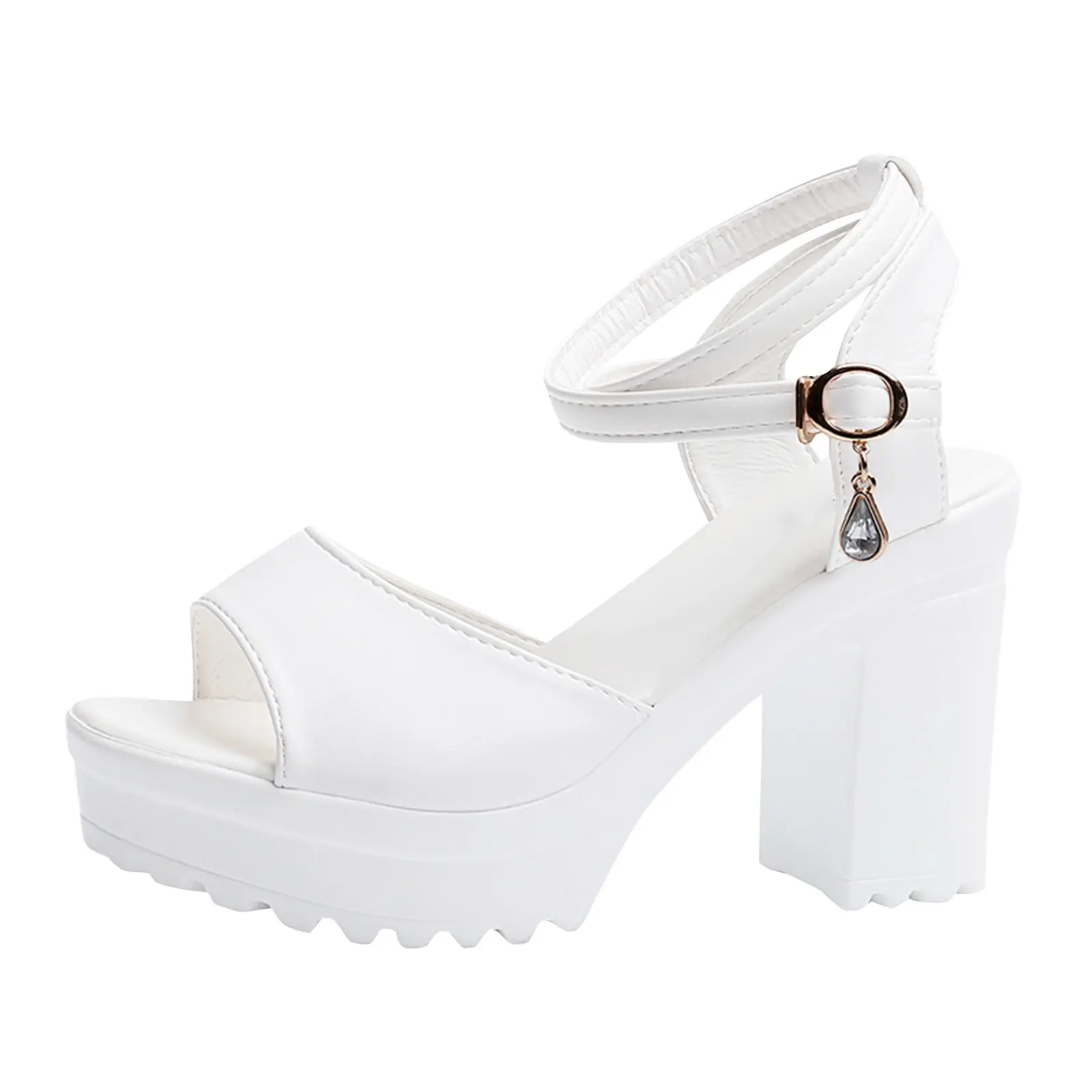 Women Fish Mouth Platform High Heels Wedges Buckle Slope Sandals Women Shoes Woman Platform High Heels Sandals High Heels