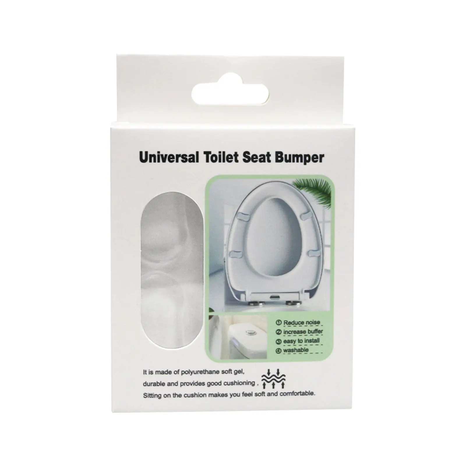 Durable Silicone Toilet Seat Bumper  5 PCS Strong Adhesive Toilet Seat Buffer Pad Shock-Proof Bathroom Accessories