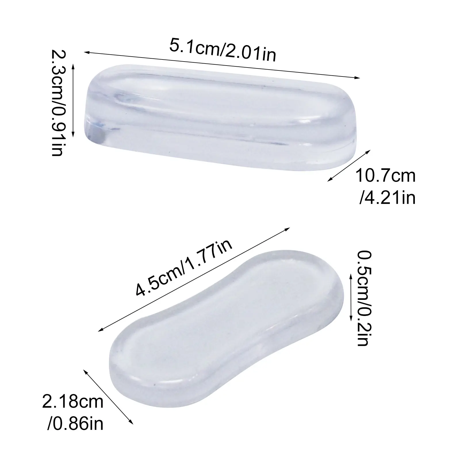 Durable Silicone Toilet Seat Bumper  5 PCS Strong Adhesive Toilet Seat Buffer Pad Shock-Proof Bathroom Accessories