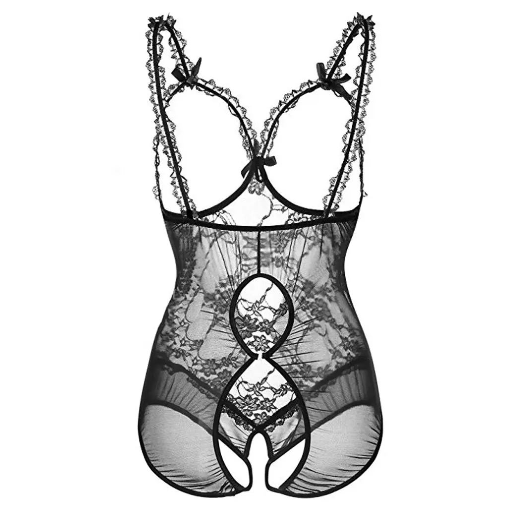 Sexy Lace Cupless Teddy Sexy Lingerie Open Cup Bra Erotic Lenceria Costume Babydoll Crotchless Sexy Bodysuit Big Size