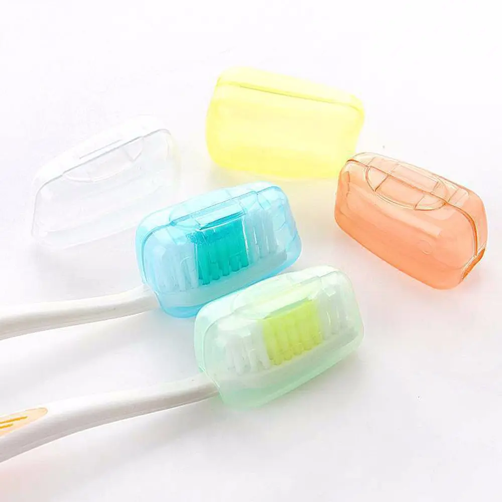 5 Piece Set Portable Travel Toothbrush Cover Wash Brush Cap Case Box Travel Hiking Camping Brush Cap Case YKS Health Germproof