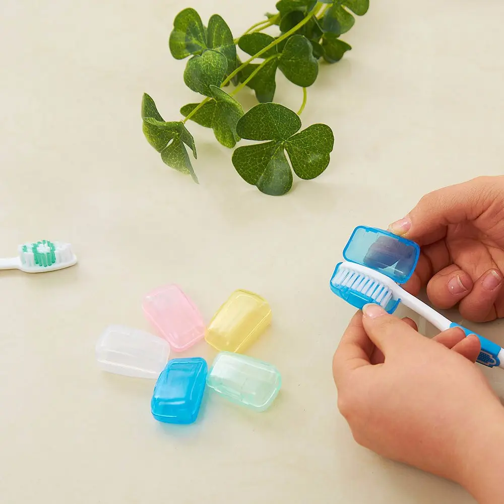 5 Piece Set Portable Travel Toothbrush Cover Wash Brush Cap Case Box Travel Hiking Camping Brush Cap Case YKS Health Germproof