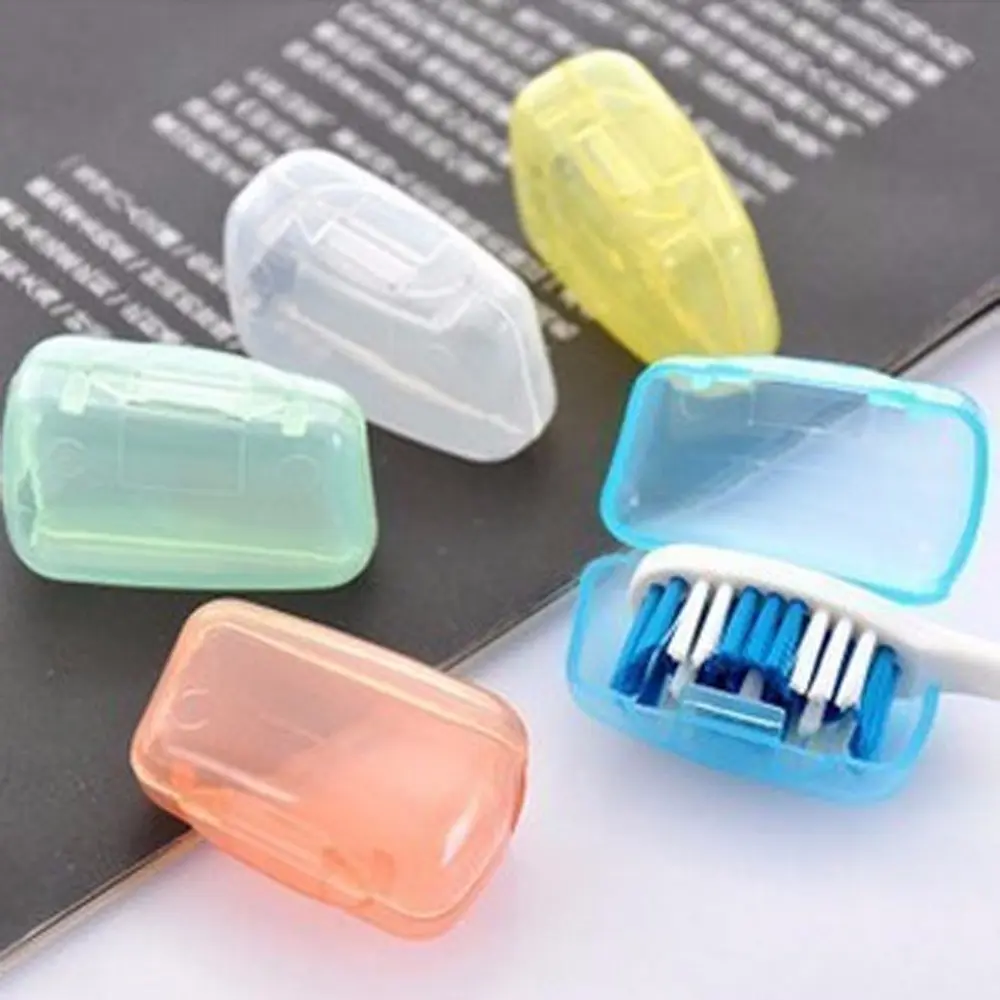 5 Piece Set Portable Travel Toothbrush Cover Wash Brush Cap Case Box Travel Hiking Camping Brush Cap Case YKS Health Germproof