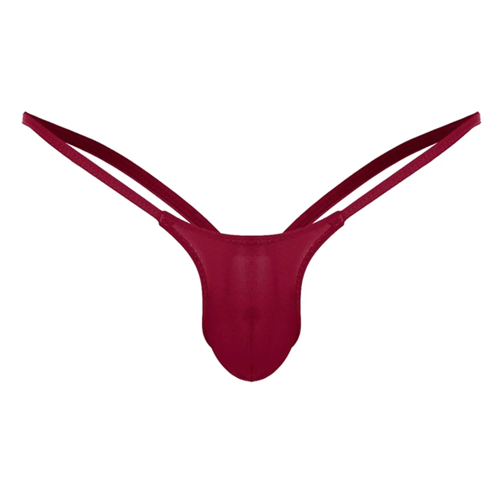 Sexy Men's Thongs Solid Color Sling Low-Rise T Shorts Thong Bulge Pouch Underwear Pump Man Soft Briefs G-string Panties