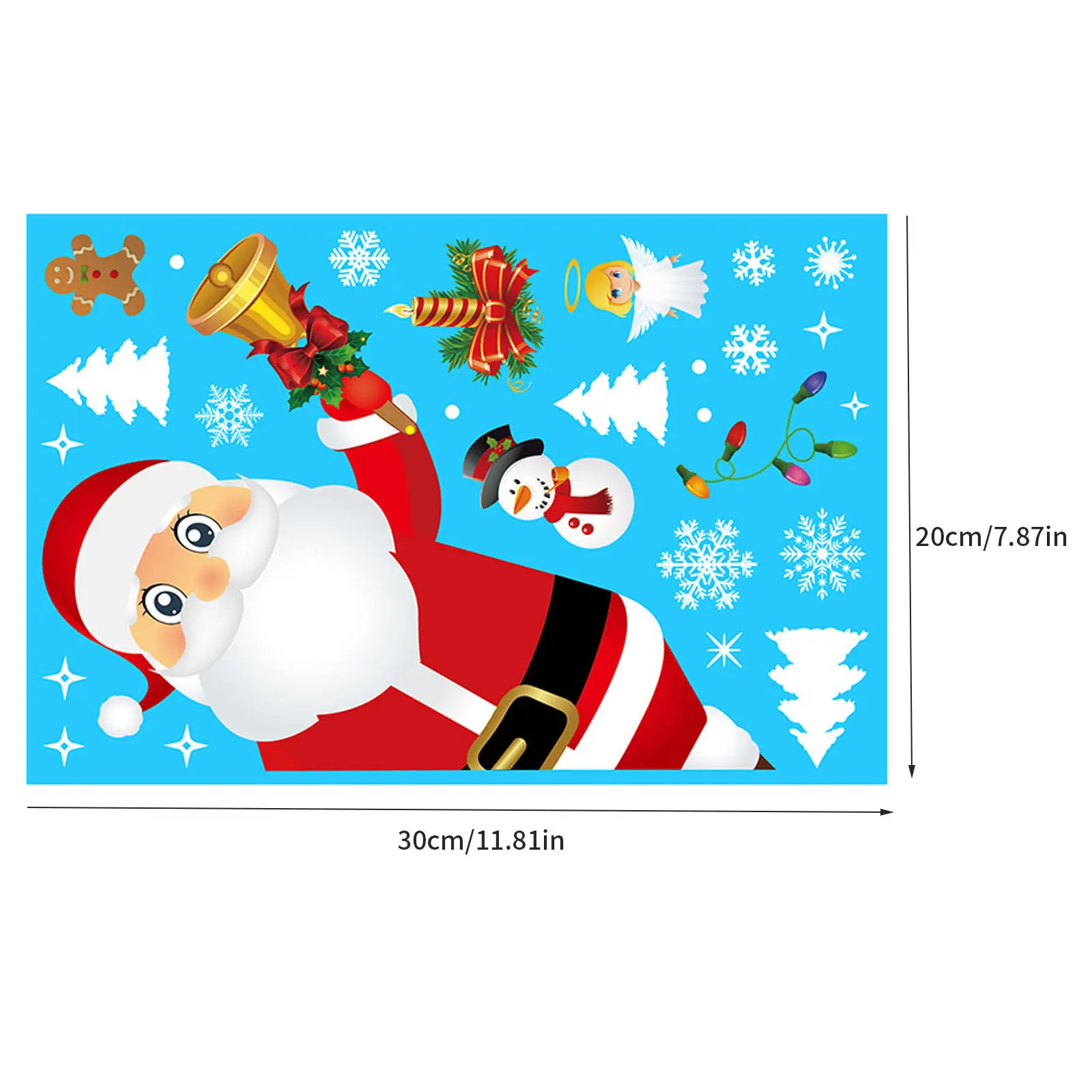 Christmas Stickers Electrostatic Glass Stickers Santa Claus Deer On Christmas Windows Walls Decor Xmas Gift Navidad DecoracióN