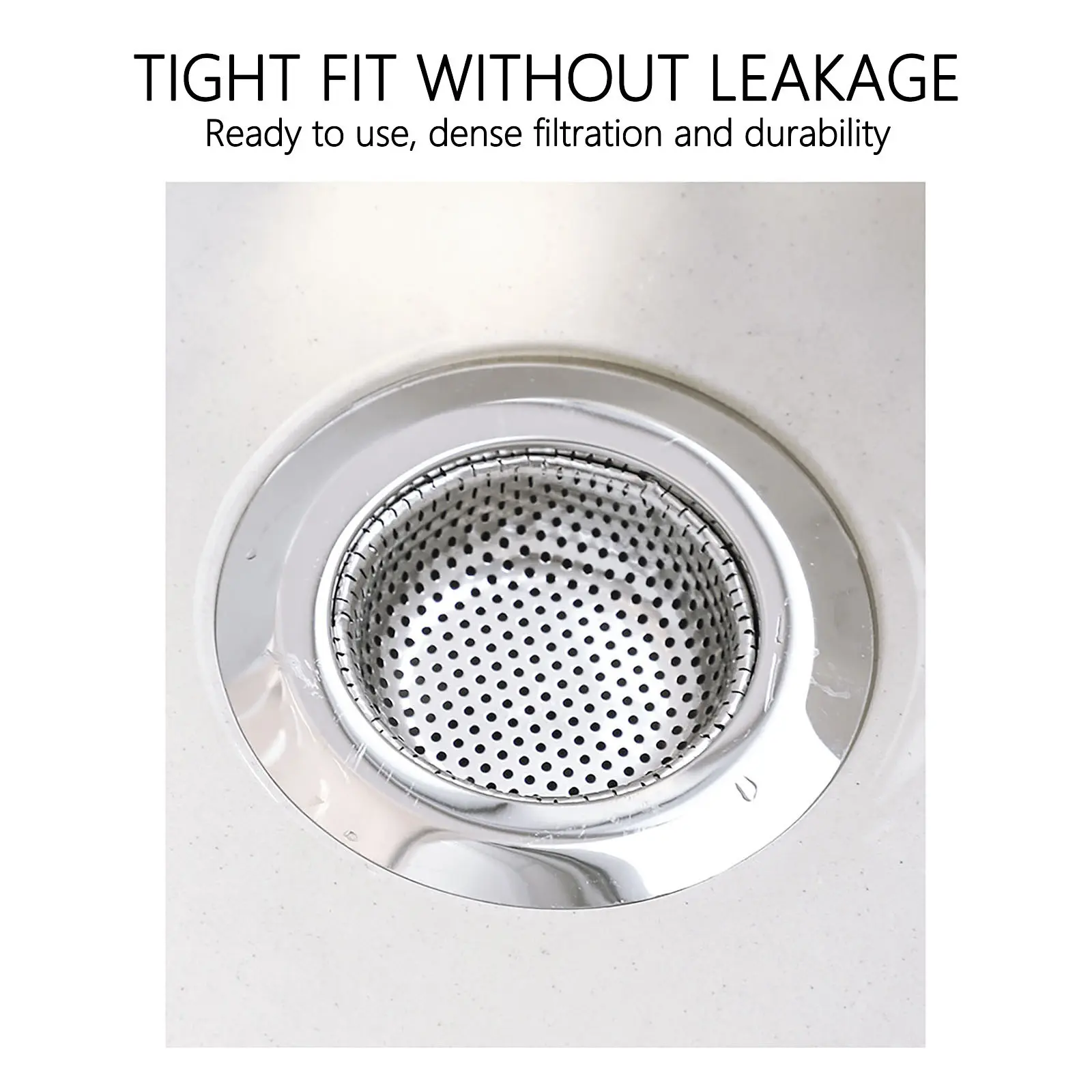 1PCS Kitchen Sink Filter Stainless Steel Mesh Sink Strainer Filter Bathroom Sink Strainer Drain Hole Filter Trap Waste Screen