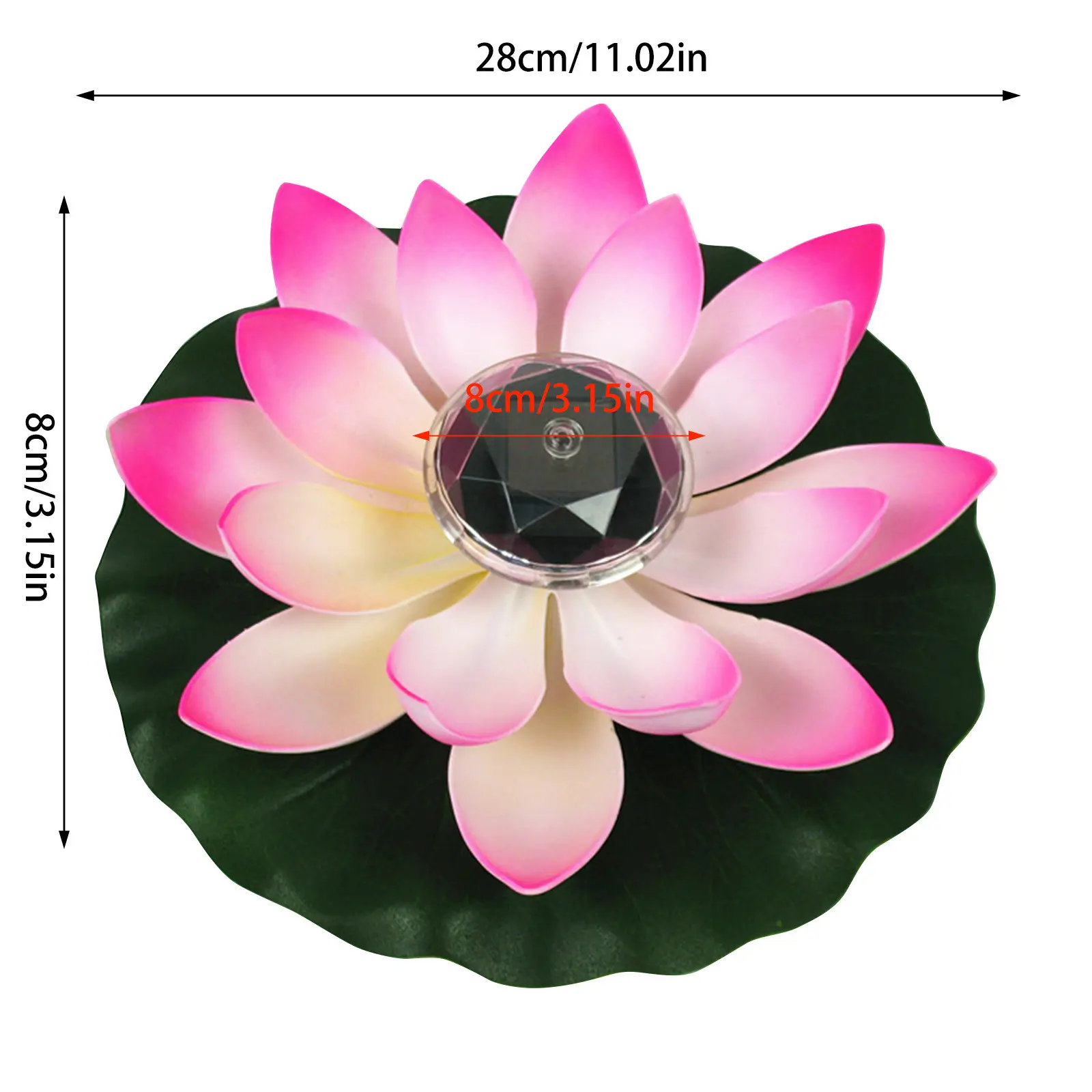 1pc Solar Floating Lotus Shape Water Surface Decor Fountain Decor Bird Bath Lotus Waterscape For Fish Tank Pool Pond Outdoor Gar