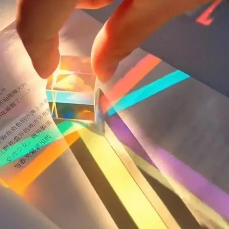 X-cube Dichroic Cube Glass Design Cube Prism Trichroic Combiner Splitter Educational Gift Class Physics Toy Spectrum Prisms