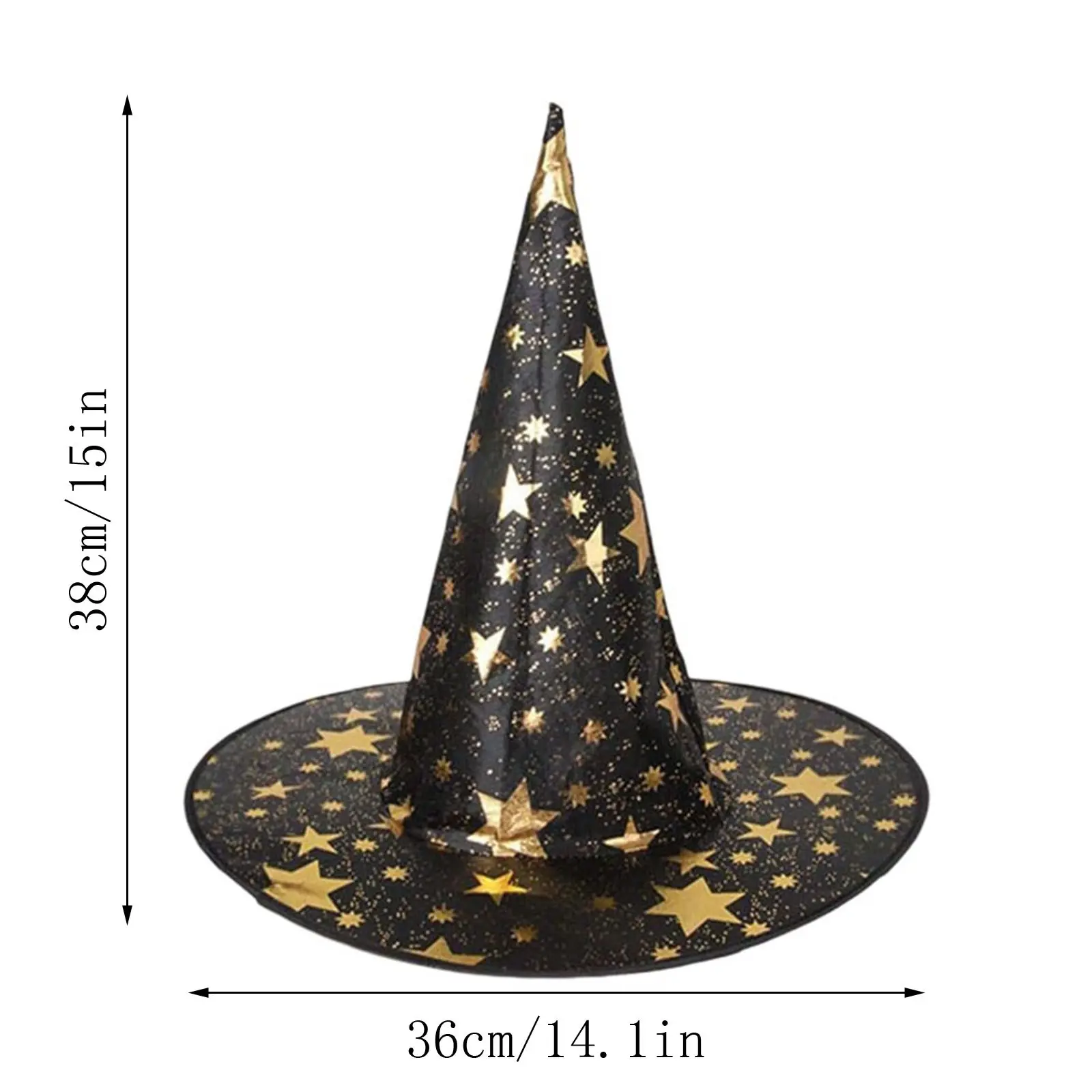 Halloween Hat Children Adult Masquerade Dress Up Magician Bronzing Wizard Pentagram Hat Halloween Party Witch Hat Favor