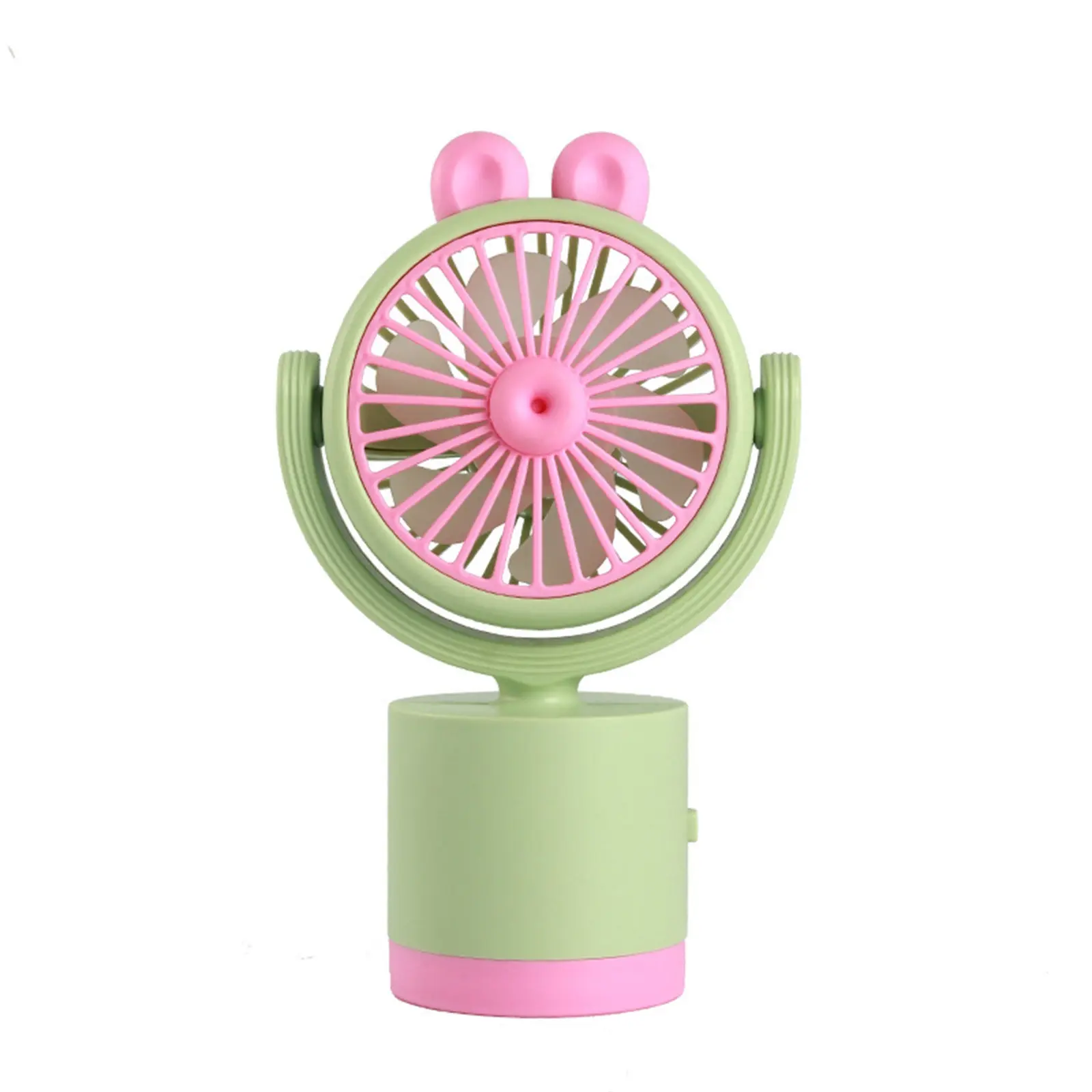 Mini USB Charging Small Fan for Summer Coolness Handheld Shaking Rabbit Fan Portable Desktop Electric Fan
