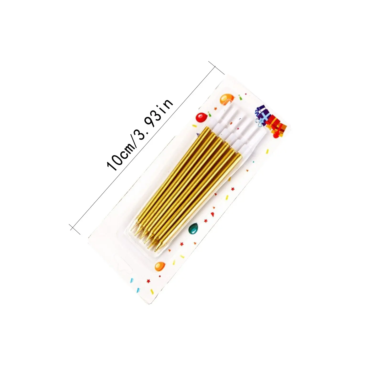 6pcs Metal Gold Silver Birthday Candles DIY Colorful Cake DecorasWedding Baby Shower Supplies Color Cake Topper