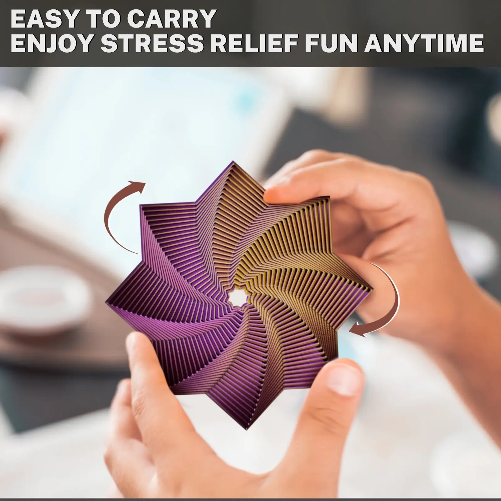 Octagonal Fidget Fidget Octagonal Toy 3D Printing Geometric Illusion Antistress Fidget Toys For Stress Sensory Party Games