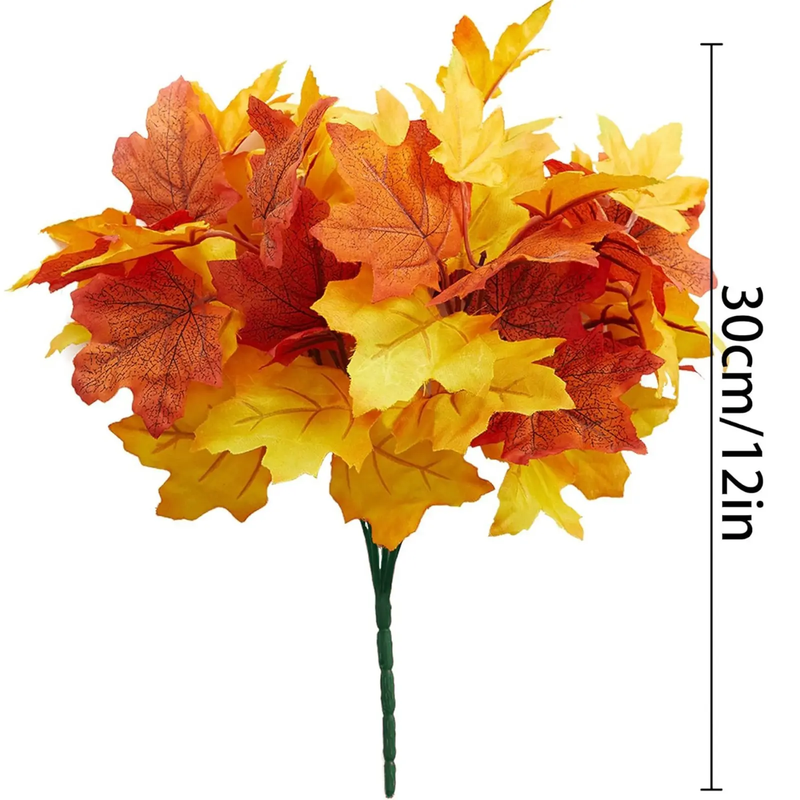 Maple Leaf Artificial Autumn Leaves Branches Fake Fall Flower Arrangement Thanksgiving Decoration Home Kitchen Table Centerpiece