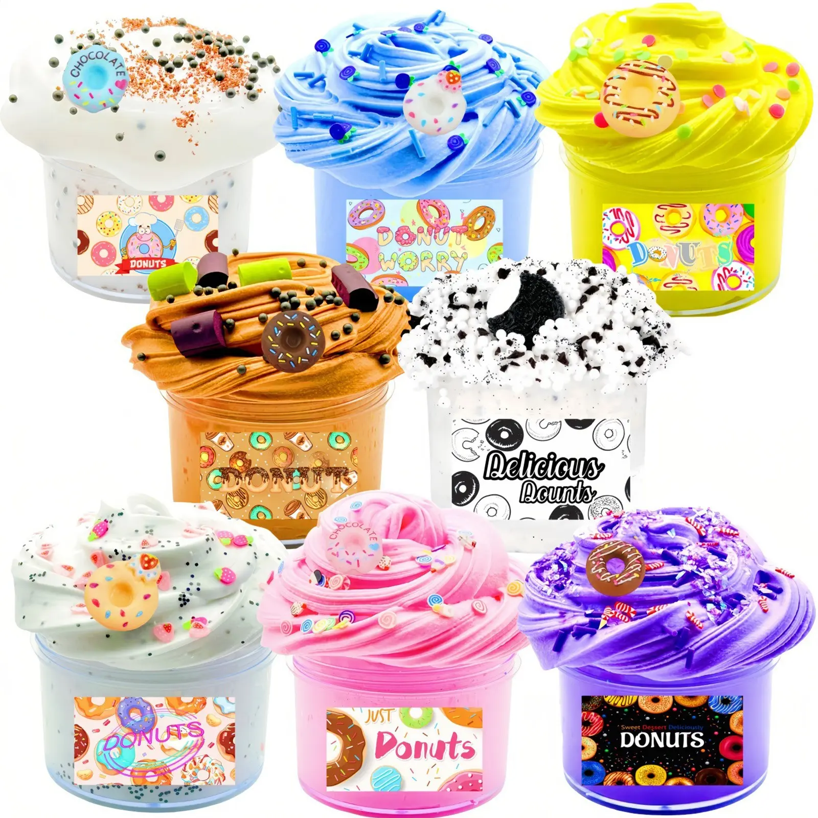 Crystal Clay 70ml Various Squishy Decompression Mud Cotton Clay Funny Stress Reliever Toys Cute Diy Handmade Prop Gifts