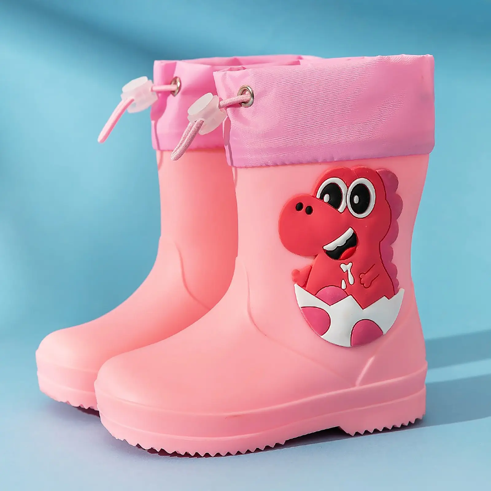 Kids Girl Boy Rain Boots Waterproof Toddler Rainboots Children's Shoes Rubber Boots Kids Baby Cartoon Dinosaur Water Shoes Boots