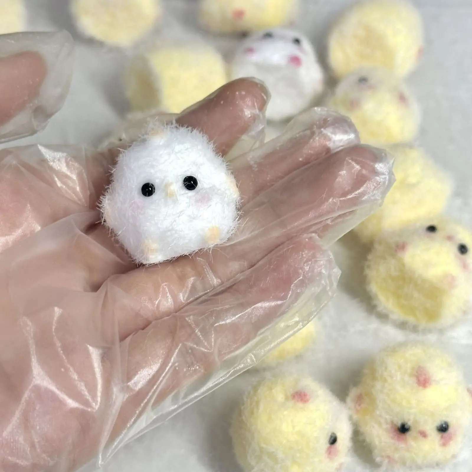 Handmade Yellow Big Chicken Plush Silicone Squishy Pinching Toys Cute Hen Chicks Taba Squeezing Toy Fuzzy Release Hand Stress