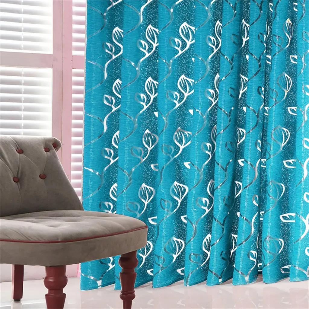 1 Pcs Vines Leaves Tulle Curtain For Door Window Drape Panel Sheer Scarf Valances For Living Room Home Accessories Tools