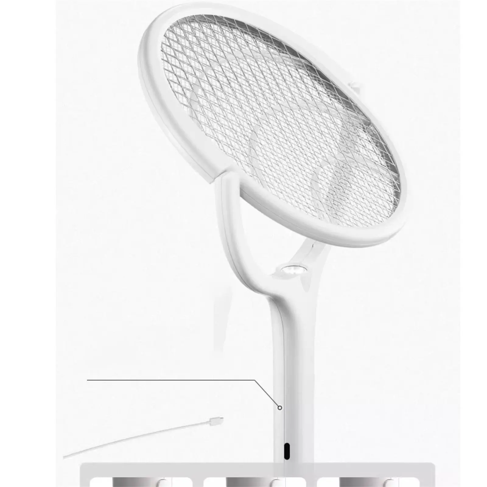 Rotating Head Rechargeable Fly Swatter Electric Fly Swatter Racket Bug Zapper Racket Indoor Bug Zapper Indoor Fly Zapper