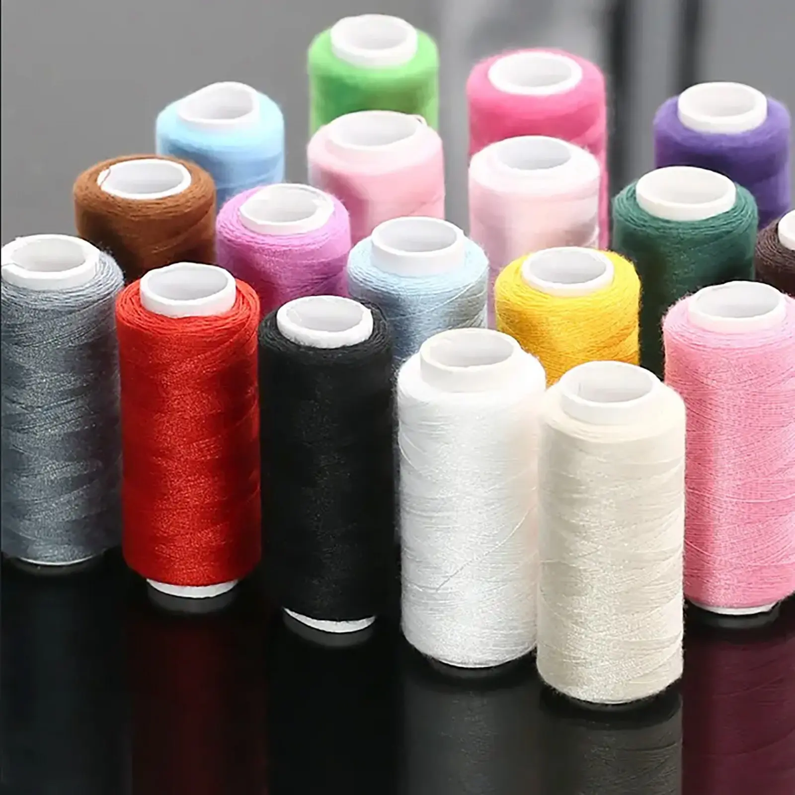 24 Color Sewing Thread 100 Polyester Yarn Sewing Thread Roll Machine Hand Embroidery 200 Yard Each Spool For Home Sewing Kit