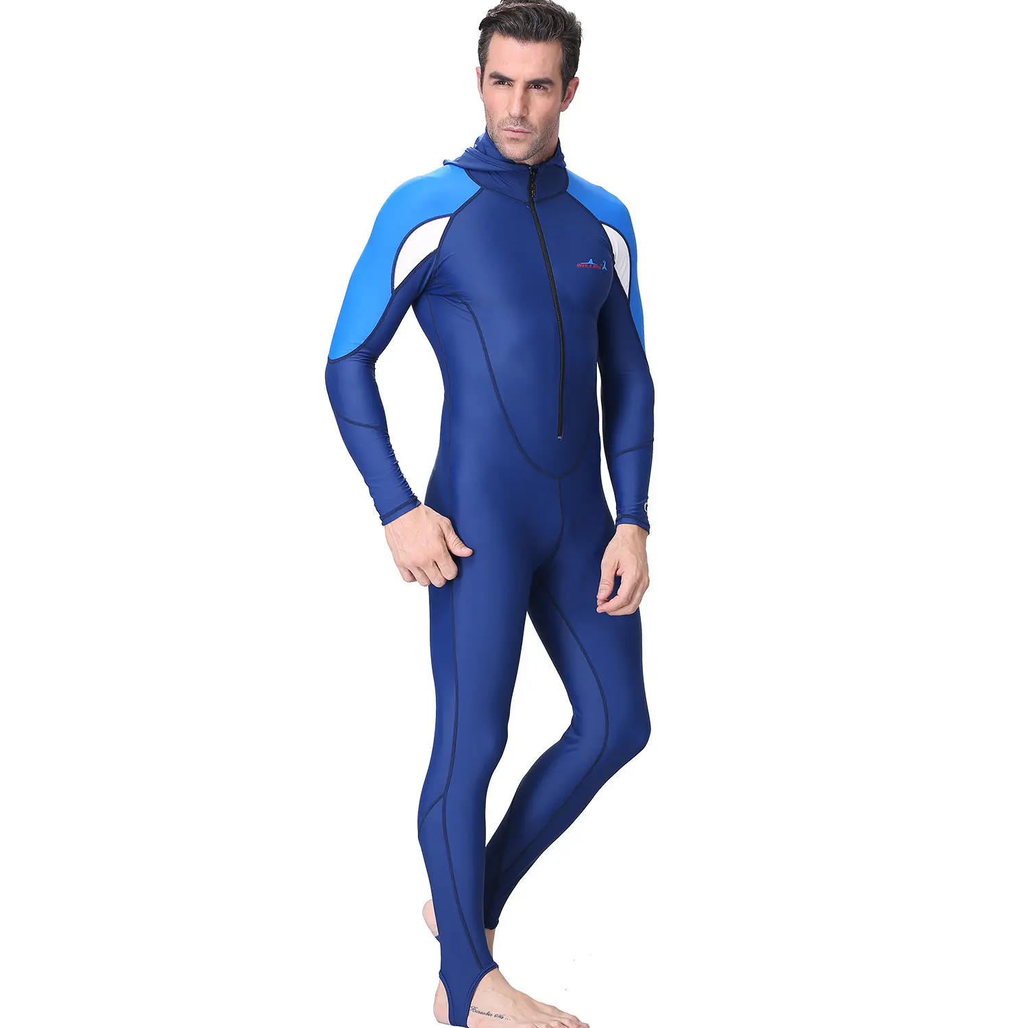 UPF 50+ Diving Suit One Piece Swimsuit Rash Guard Men Women Long Sleeve Swimwear with hood Quick-dry Plus Size