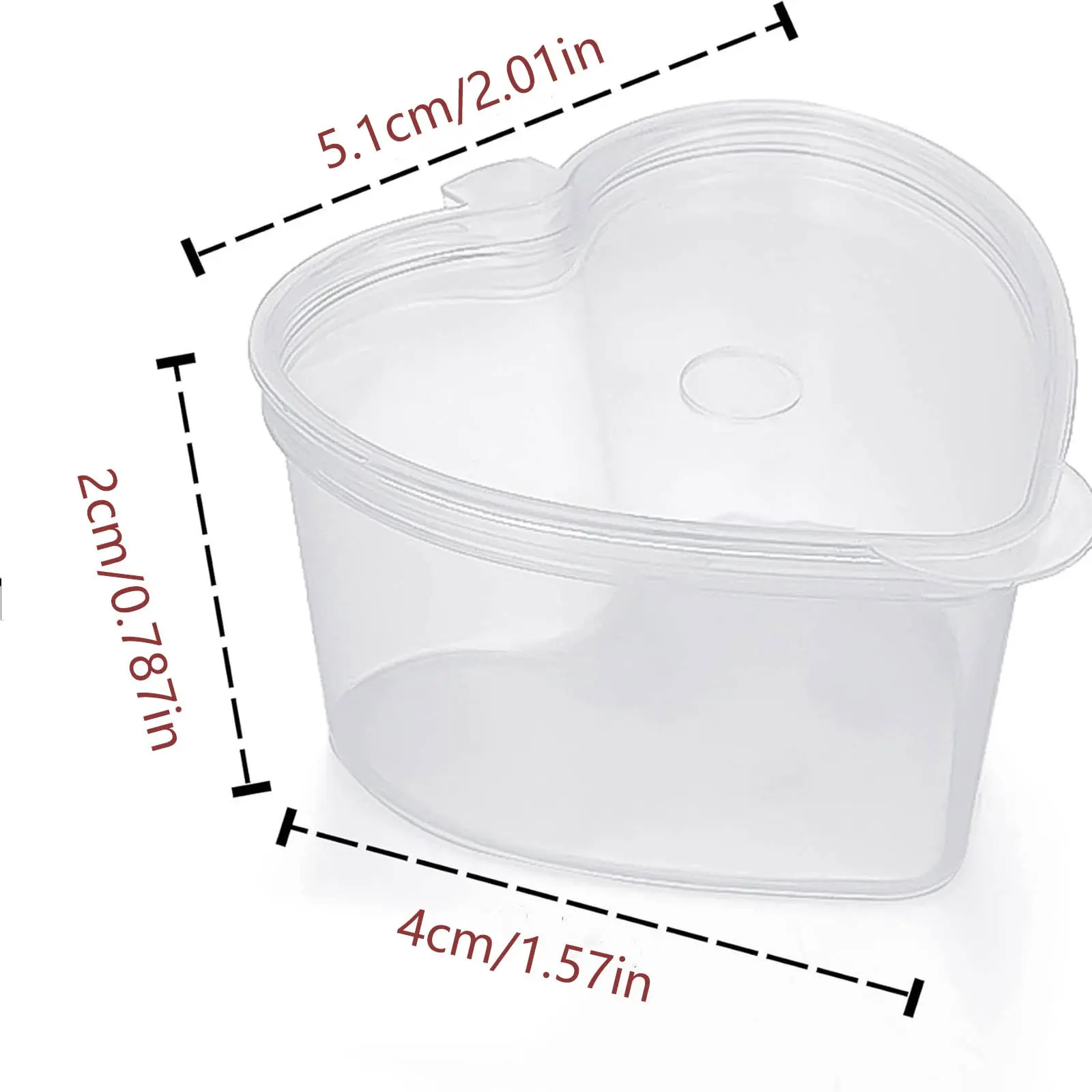 50Pcs Heart Shaped Pudding Cups Clear Dessert Cups Transparent Mousse Cups Tiramisu Cups Disposable Cups Household Cups Dining