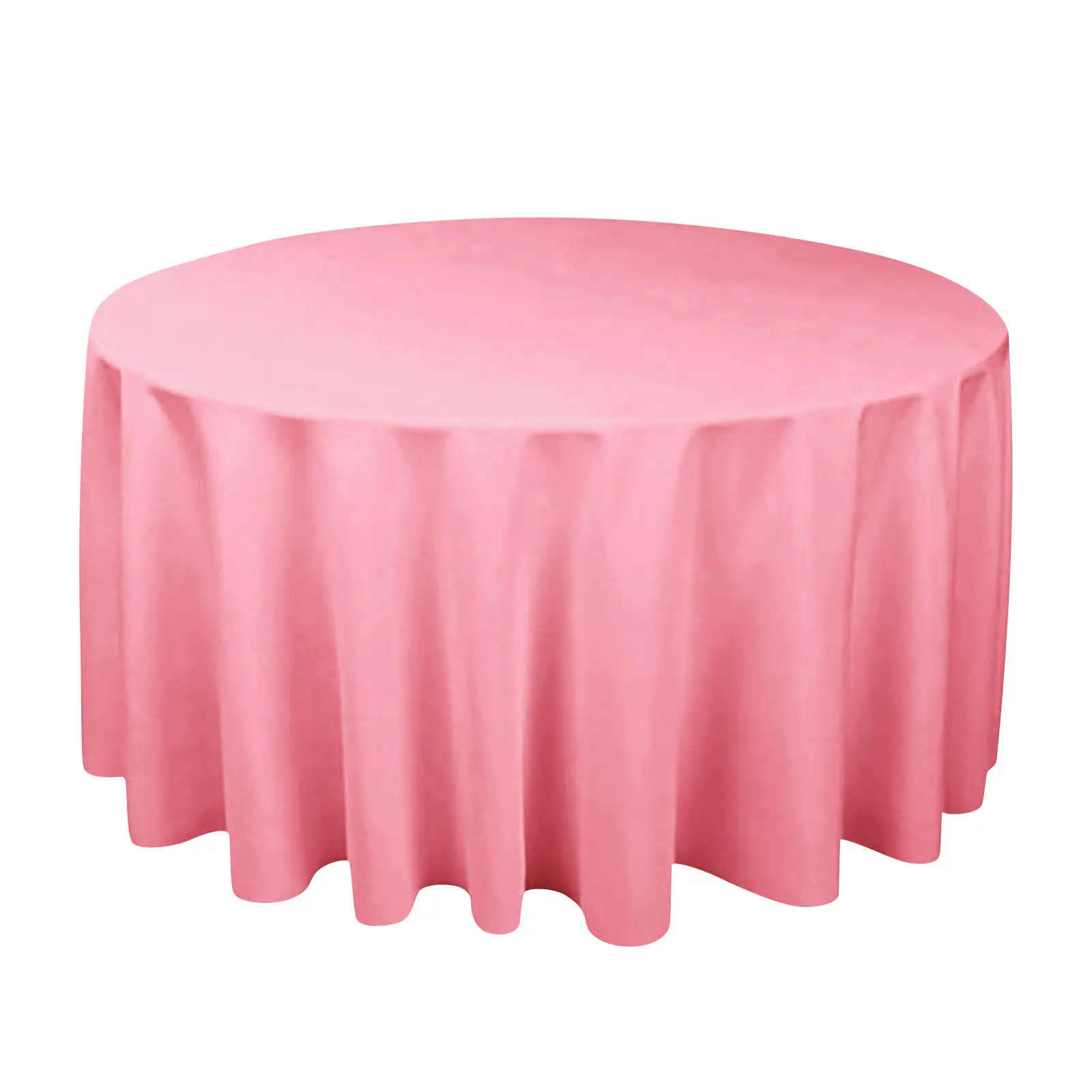Round Satin Tablecloths white Water Resistance Wedding Overlay Cover Bright Smooth Fabric Table Cloth Banquet Table Cloth Decor